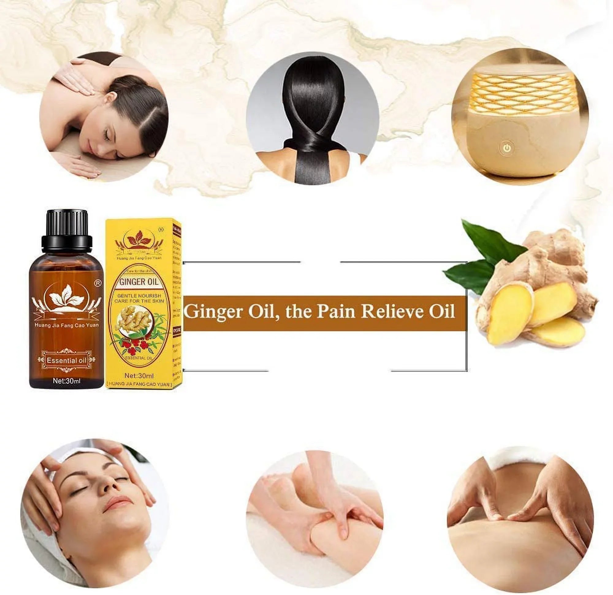 5 Oil Belly Massage, Oil, 100% Massage Massage Drainage SPA Perfect Gift Day Ginger Drainage for Grapeseed Pcs Oil, Oil Pure Ginger Ginger Skin, Valentine's Set Natural Cosprof Lymphatic