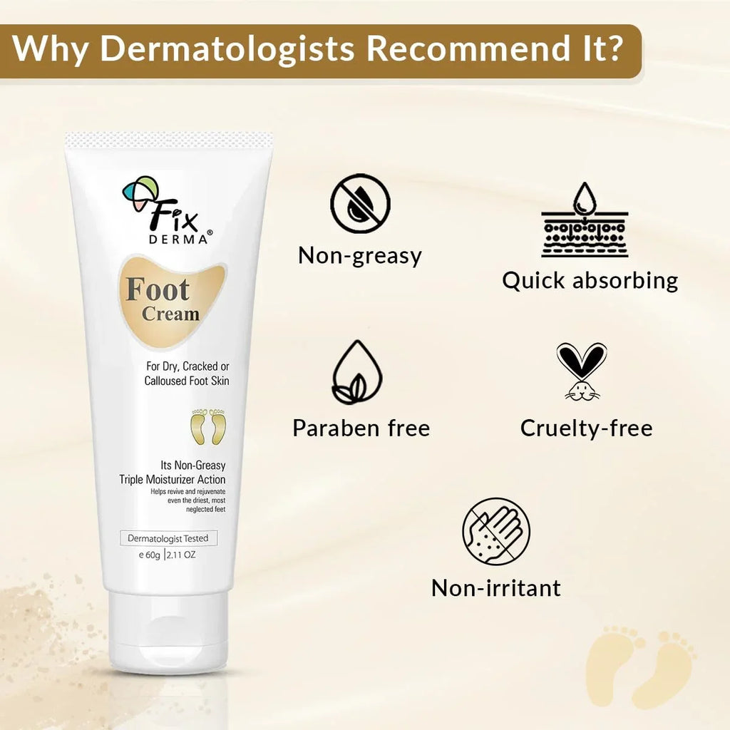 Soothes Sulphate Feet, Paraben & Types 3% Moisturizes For Cracked Dry Heel Urea, Glycerine, and & Foot Free, Repair Fixderma Acid, Lactic 5% All ML Skin 60 15% Cream Feet,