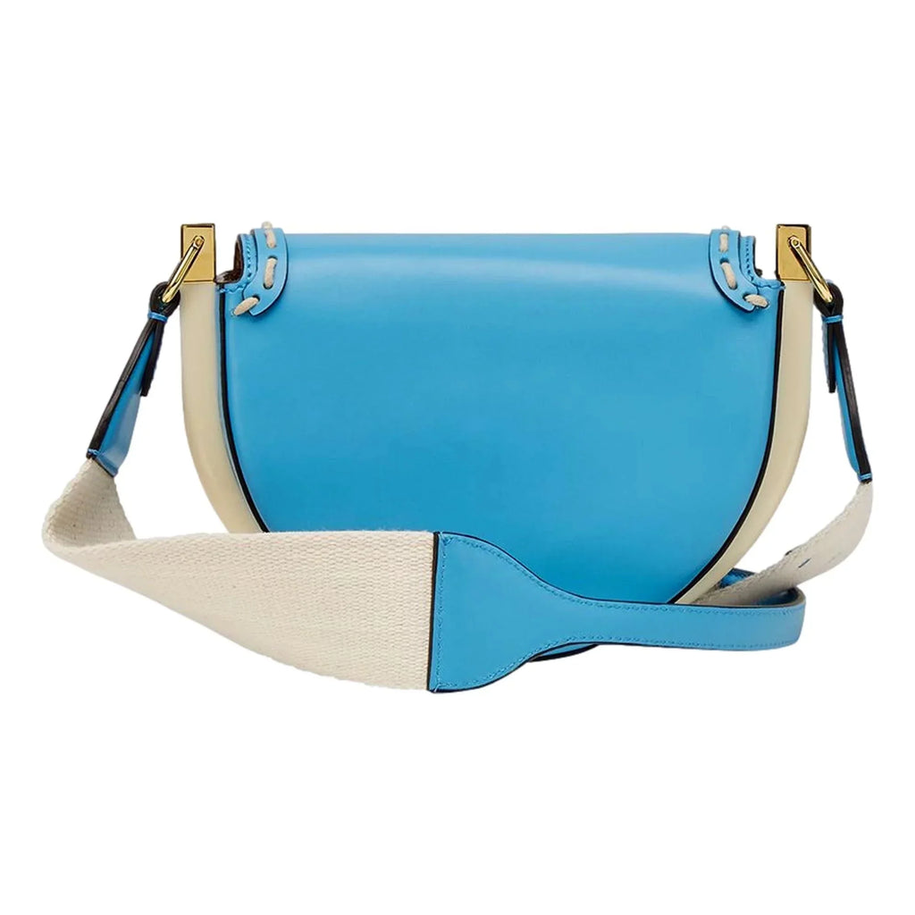 Leather Bag Moonlight Fendi Satchel Crossbody Cyber Blue
