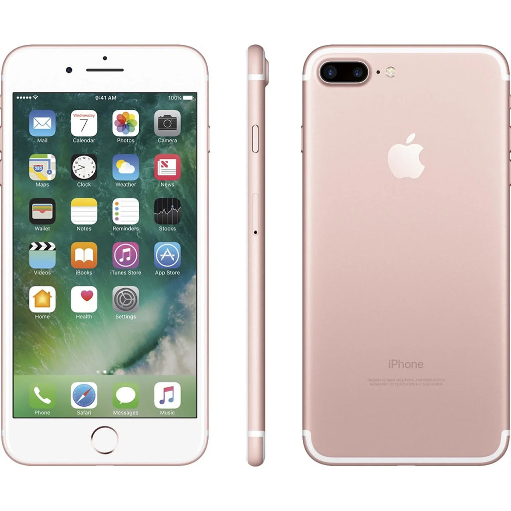 256GB iPhone (AT&T 7 Plus Smartphone T-Mobile)  Unlocked Gold + Rose (Refurbished) GSM Restored