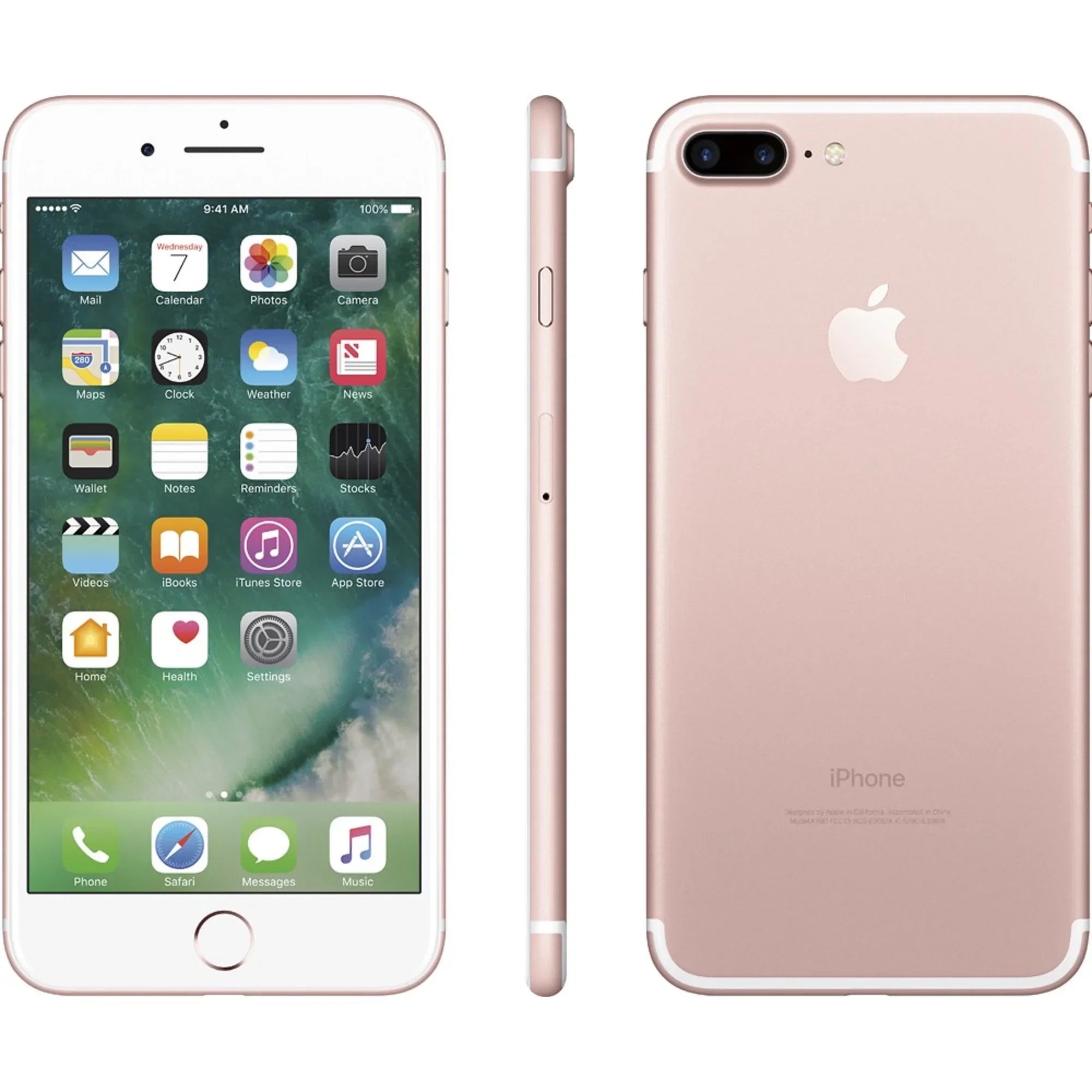 256GB iPhone (AT&T 7 Plus Smartphone T-Mobile)  Unlocked Gold + Rose (Refurbished) GSM Restored