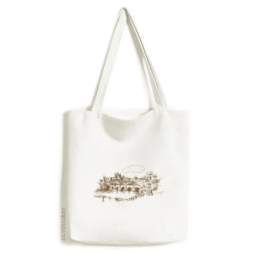 Bridge Casual Czech Prague Bag Handbag Canvas Charles Tote Landmark Shopping Satchel