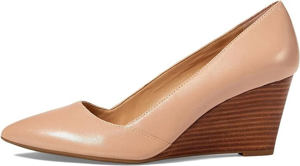 Pump 11 Sarto Womens Ballet US Frankie Wedge Pointed M Leather, Beige Toe Franco