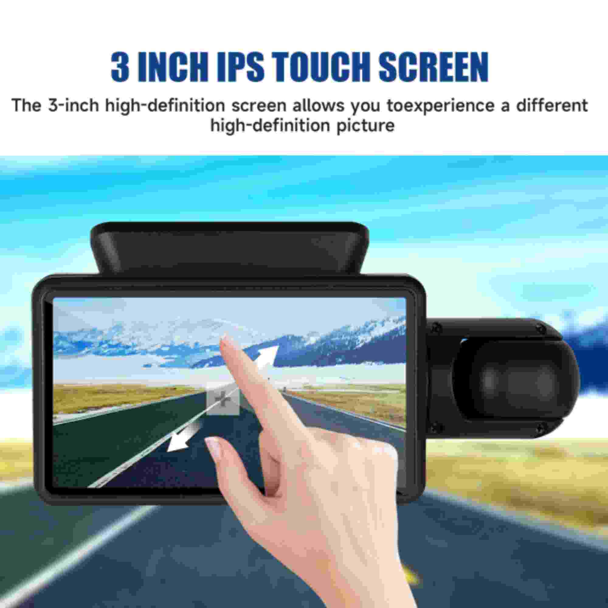 Rear Dash Camera Dual G-Sensor Front Car Recorder DVR Cam Dinling Lens and Video 1080P