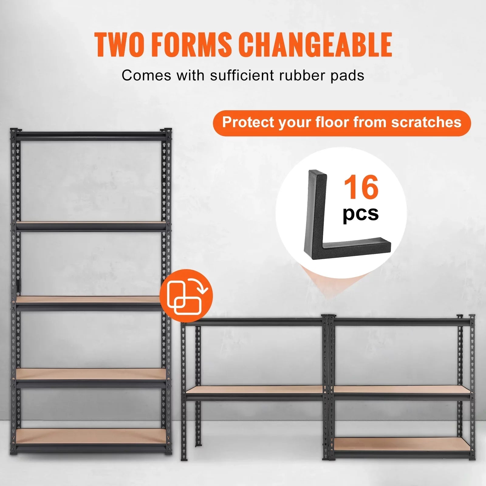 Garage lbs 2000 Storage Load Shelving BENTISM Adjustable 5-Tier Unit Rack Storage