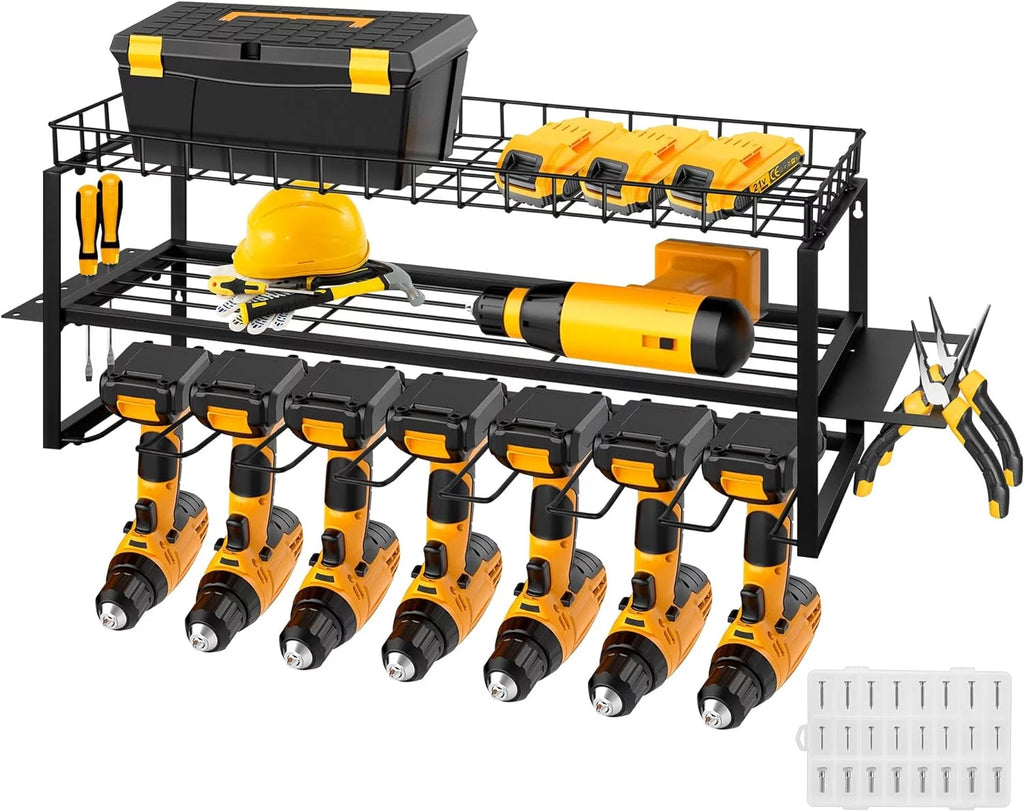 3 Holders with Drill Power 7 Organizer, Rack Layers Wall Storage SPECSTAR Mount Tool