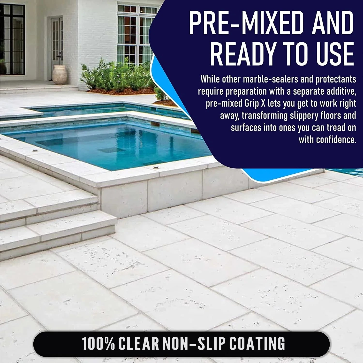 Concrete for and GripX Coating Outdoor and Non-Slip Indoor Tiles, Sealant