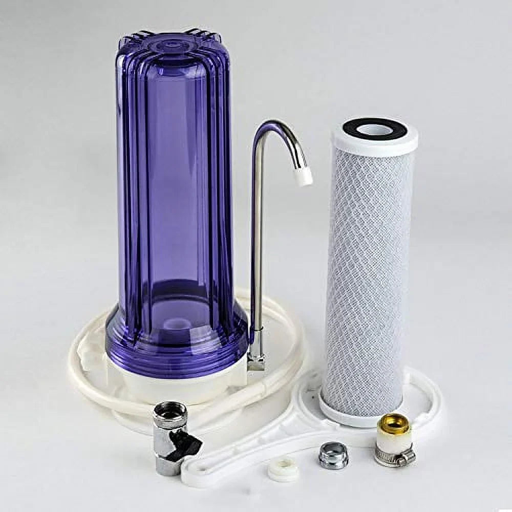 Carbon 5 FC15-10 FC15 Block 10" CTO Microns, White x iSpring 2-1/2", Filter Cartridge,