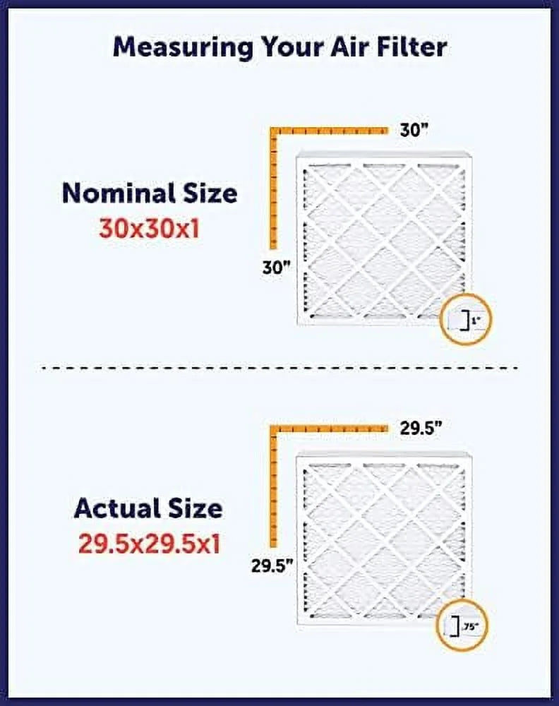 .75 Filters HV X Filter | 1 12 | Size X 12 X tual 12 | Pleated Furne 4-PK MERV X 8 Air 12