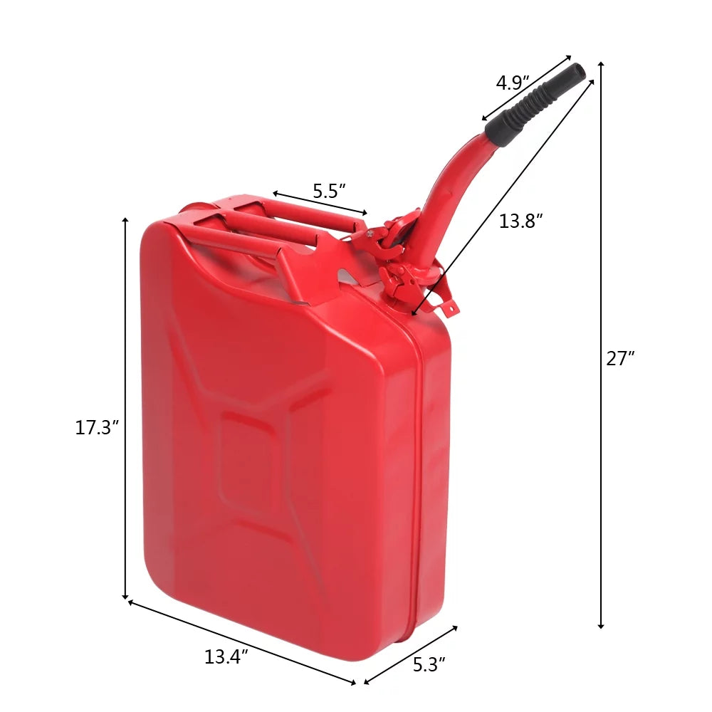 Backup Can Winado Steel Gallon 5 Tank Fuel Contanier Emergency Power Gas 20L