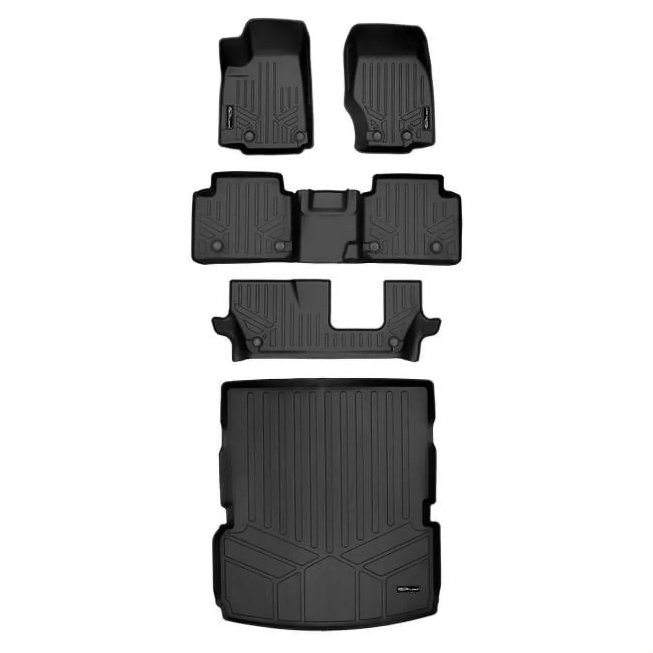 Mat Row Cherokee Liner L, Behind Set Black 2nd 2021-2023 All & Grand SA0568-B0568-C0568-D0568 Floor Jeep for Fit Row Black Custom Weather Cargo 3 Liner the