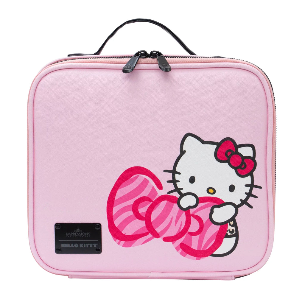 Bag Toiletry Travel Animal) Hello Faux Kitty Leather, Bag Cosmetic Impressions (Pink with Vanity