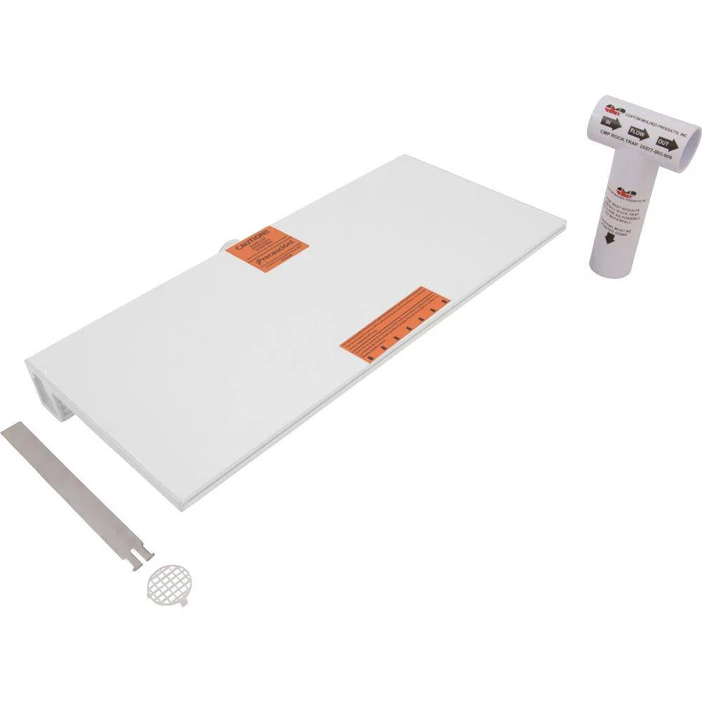 24In (12In 25577-230-120 Lip) Waterfall Pool White CMP