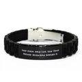 Driver. Keep Bracelet, Clasp amangny Black Inappropriate The Glidelock and Truck Engraved Bracelet Husband for Husband Let Calm Husband,