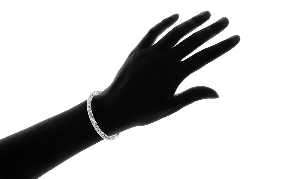 Silver Popcorn Bracelet, Pori Italian Chain Women's 7.5" Sterling Jewelers