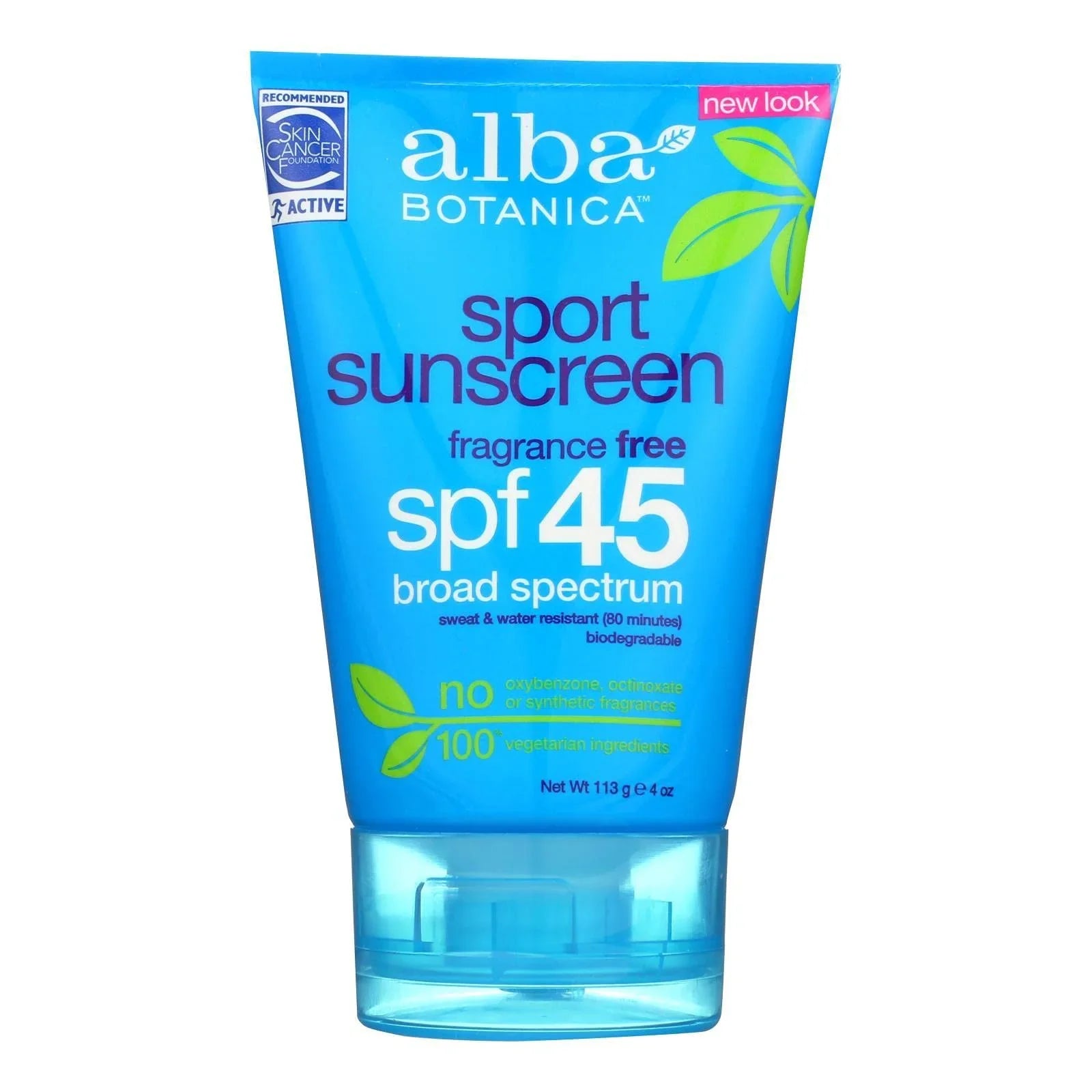 Sport Sunblock 4 Botanica Emollient SPF Very Alba Protection 45 Natural - oz. -
