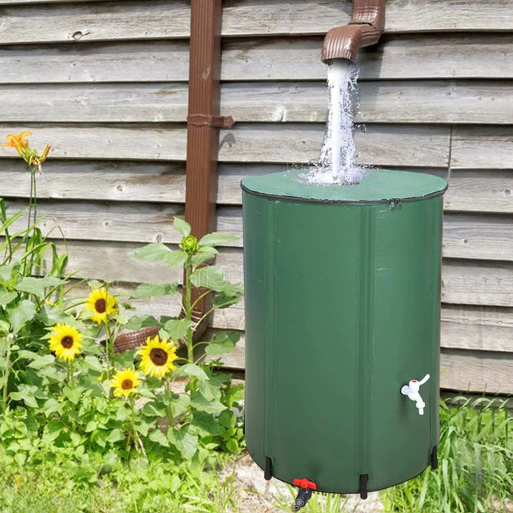 Water Winado Patio Gallon Storage Green 100 Barrel Portable Rain Barrel