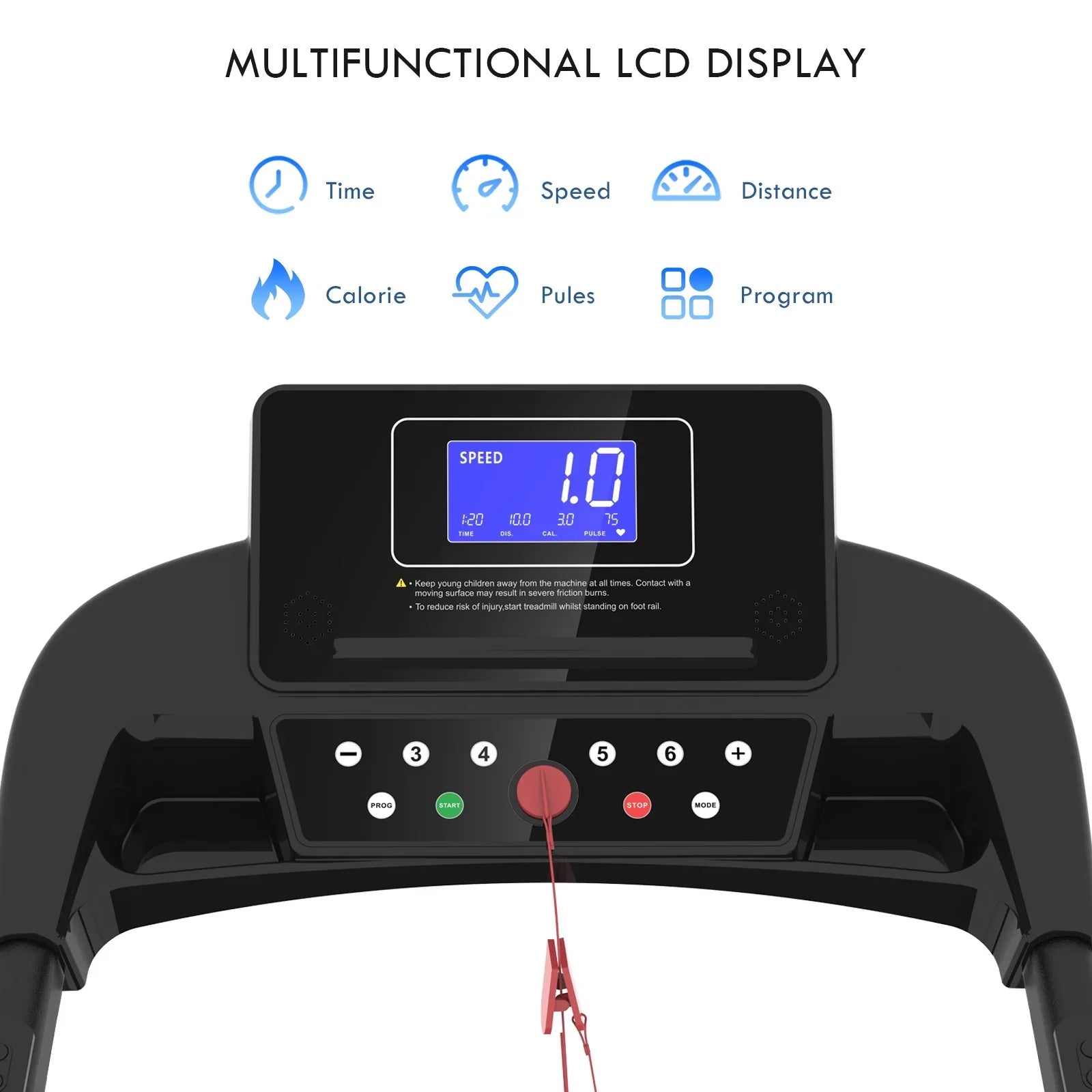 Treadmill Bluetooth Folding Speaker Walking with Beautifully Treadmills Home & Treadmill, Under Sturdy Designed 300LBS Installation-Free Pad, for Durable FLIMDER Capacity, Desk