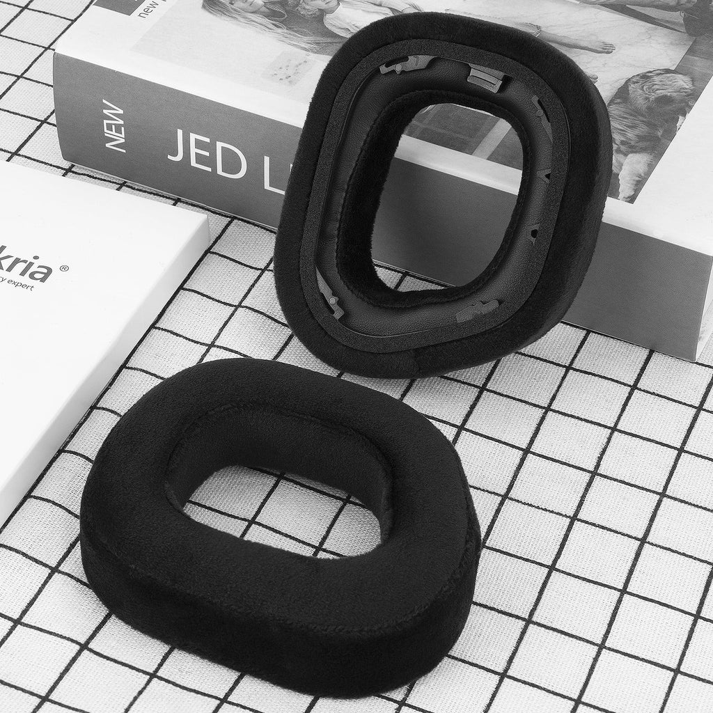 Headphones Headset (Black) Earpads, Corsair Cushions, Replacement Repair Cover Pads Cups Ear HS80 RGB Ear Ear Geekria Velour Parts for Comfort