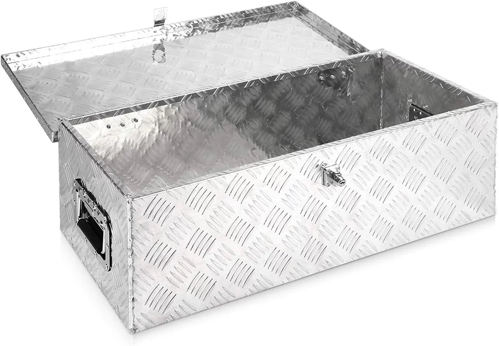 Truck Duty Box Silver Storage of Heavy Aluminum Truck 30'' w/Lock Bed Pickup Boxes Tool Tool for