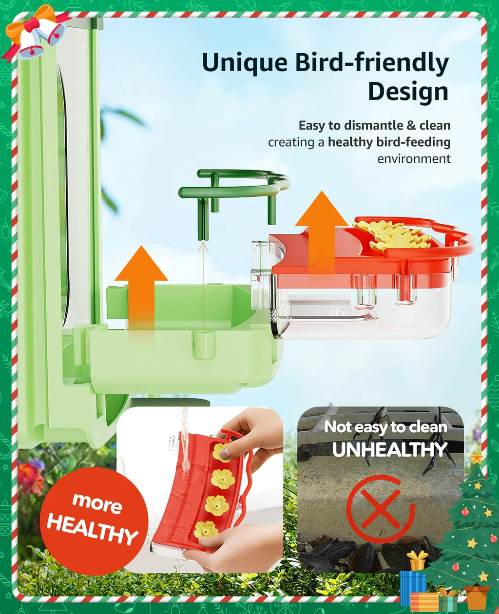 Camera, 2 1 Bird in Ideal Anyone Auto HD Feeder Camera for 3MP Feeders Camera, of Close-Ups Gift with Species, Identify Hummingbird Capture Birds Unique AI with with Bird