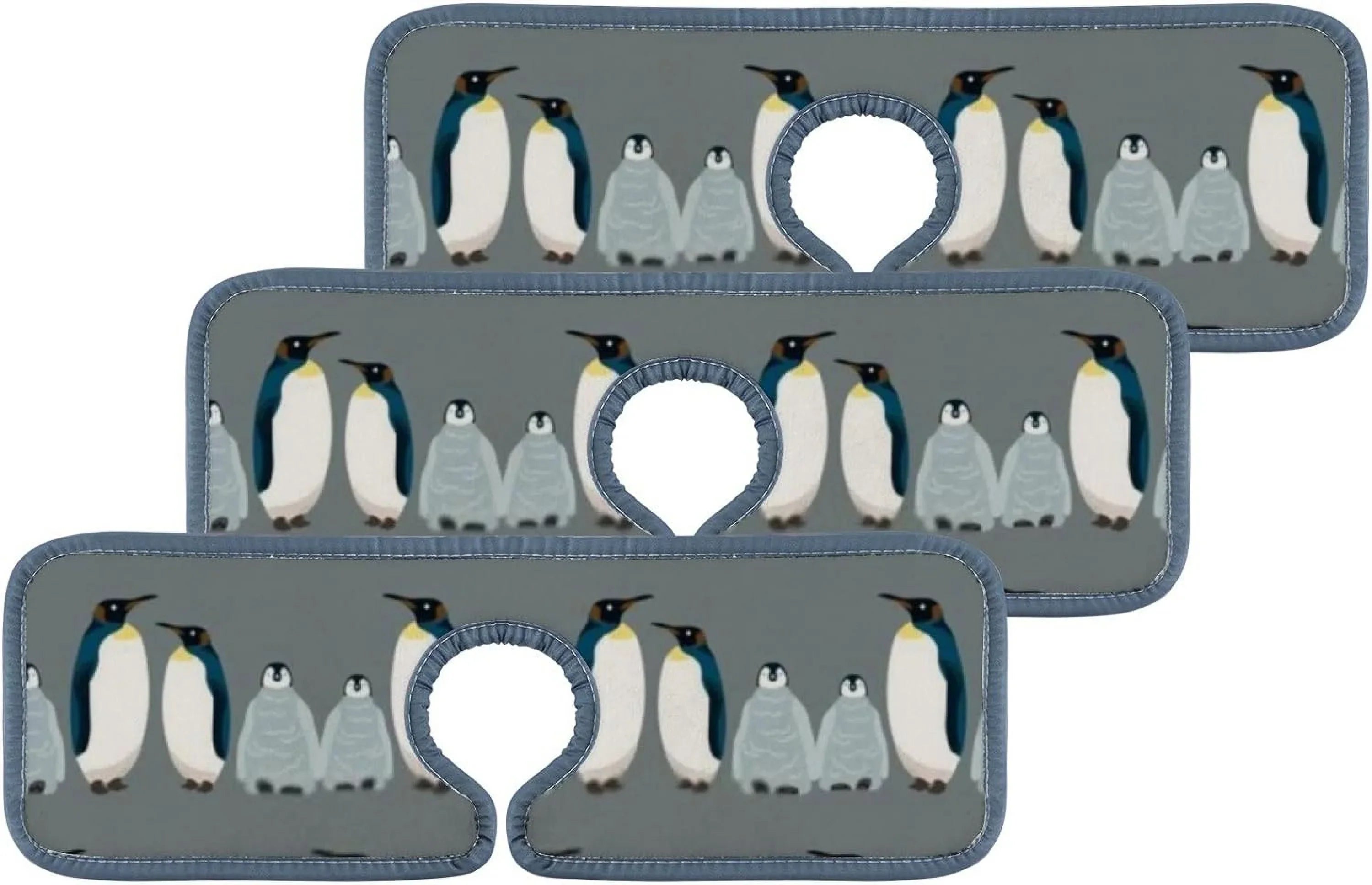 Guard Catcher, Drying Mat, Splash Kitchen Kitchen for Penguin Sea Mats Microfiber Countertop Sink Washable GZHJMY 3PCS Absorbent Sink Bath Faucet Bird Drip