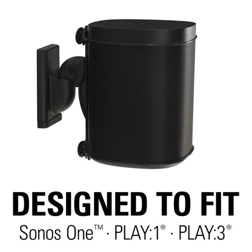'- and Speaker Sonos PLAY:3 Each PLAY:1, (Black) Sanus Swivel Mount Wireless Tilt and ONE, for Wall