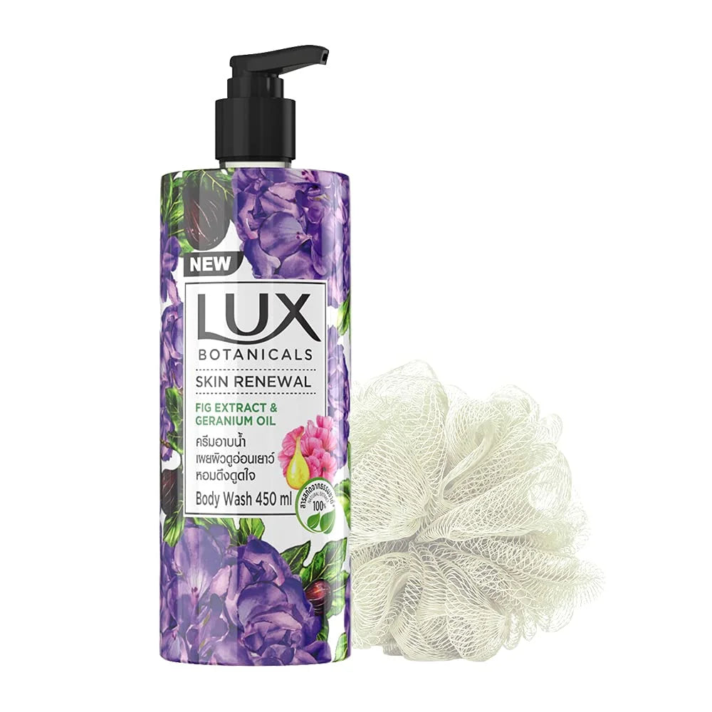 Free Paraben, Ml 450 Skin Natural Loofah, Botanicals Renewal No Shower Gel, Lux Extracts,