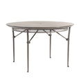 Ronde metalen tuintafel met gaasontwerp en verstelbare poten