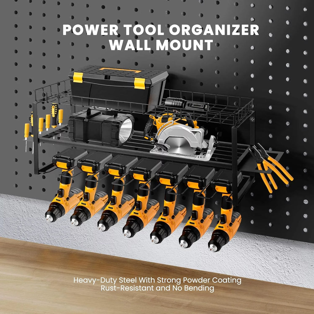 3 Holders with Drill Power 7 Organizer, Rack Layers Wall Storage SPECSTAR Mount Tool