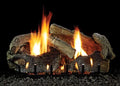 LP with Logset Aged Glaze Burner, Oak VF/V Slope 30" Stacked