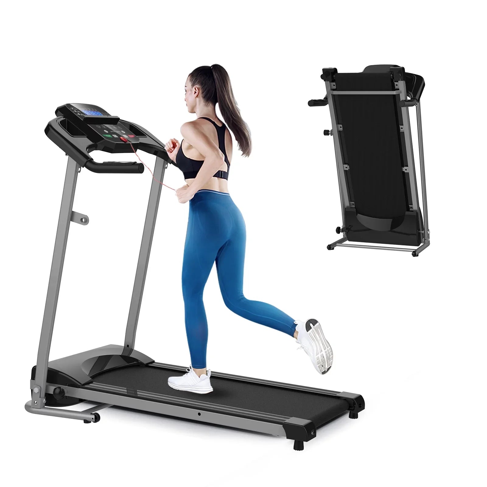 Treadmill Inolait Machine, Folding Running Electric 1.5HP Black
