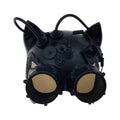 Half Costume Mask Masquerade Goggles Women's Steampunk with Kbw Cat Black Kitty