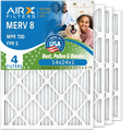 14x24x1 Air Filters FPR MPR Filter USA Pleated Comparable Pack Premium WICKED 14x24x1 8 Conditioner FILTERS by Furnace Filter MERV 5 & HVAC AIR. CLEAN Electrostatic to AC Air AIRX 4 Made 700