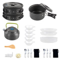 Pot Kit Cookware Anself Set and with Mess and Pan Camping Stick Backpacking Kettle Non Cooking for