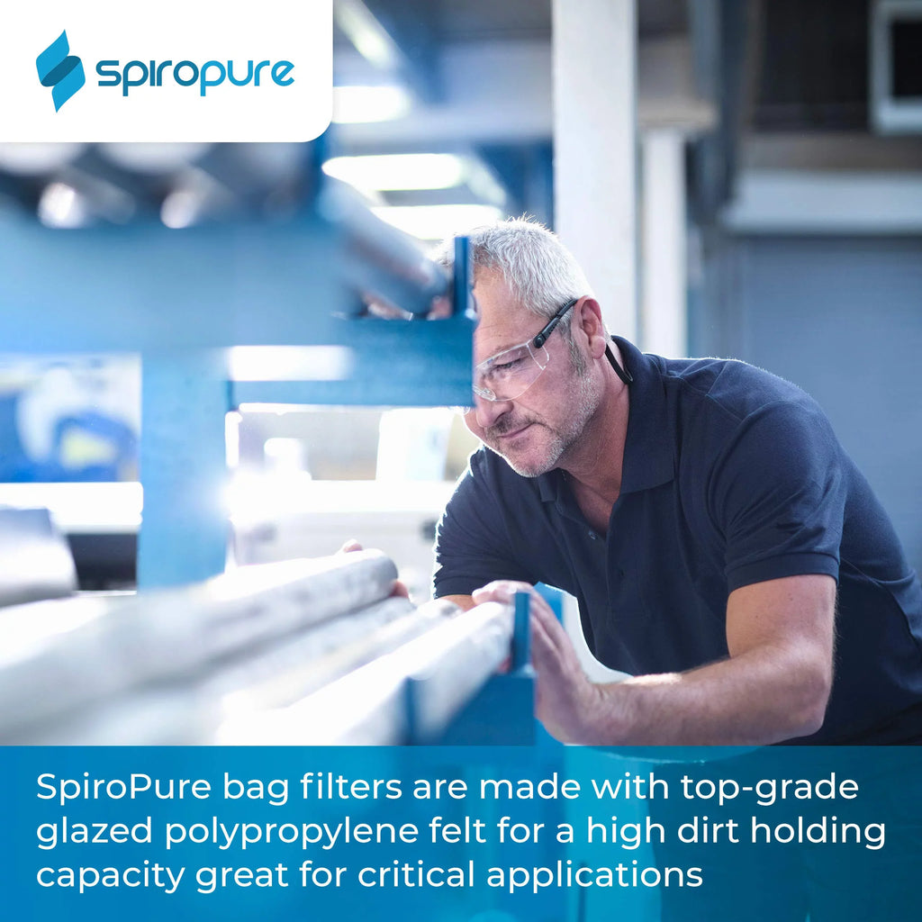 10 #3 Felt of Filter Liquid BP-410-10 40) 155387-03 (10”) (Case Micron Bag SP-BP-410-10 Glazed Polypropylene SpiroPure