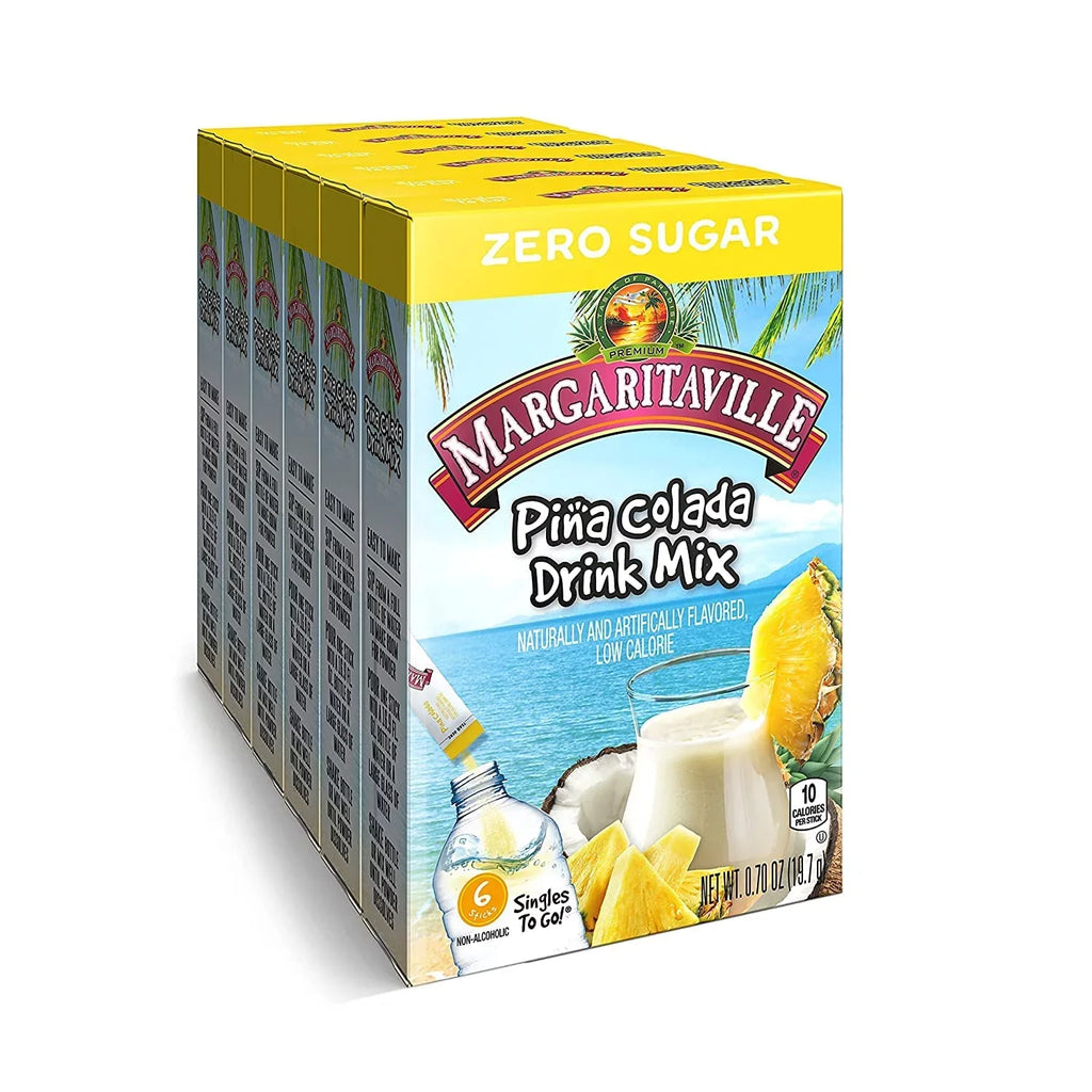 Sticks To Drink Margarita Colada, - Go Powder (Pina Non-Alcoholic - Margaritaville Water 6) Flavored, Mix Singles Pack