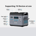 Portable LiFePO4 Safe Station 2000W Anself Pure Solar Battery Camping Generator Sine 2000Wh/51.2V Backup