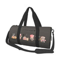 Sports Travel Bag Cylinder Baker Luggage Bag Compartment Pocket Capacity Bag Waterproof with Gnome and Coaee Large Gym