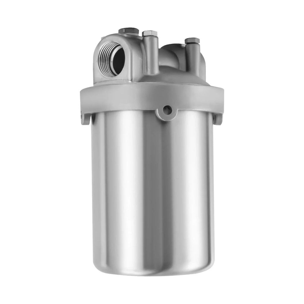 inch 5 Water Filter Silver Filter Water Outlet with Miumaeov Wrench Shell Steel and Stainless Bracket Heavy Duty NPT 3/4 inch and Housing Water Steel Filter Stainless Filter Inlet Shell Pin
