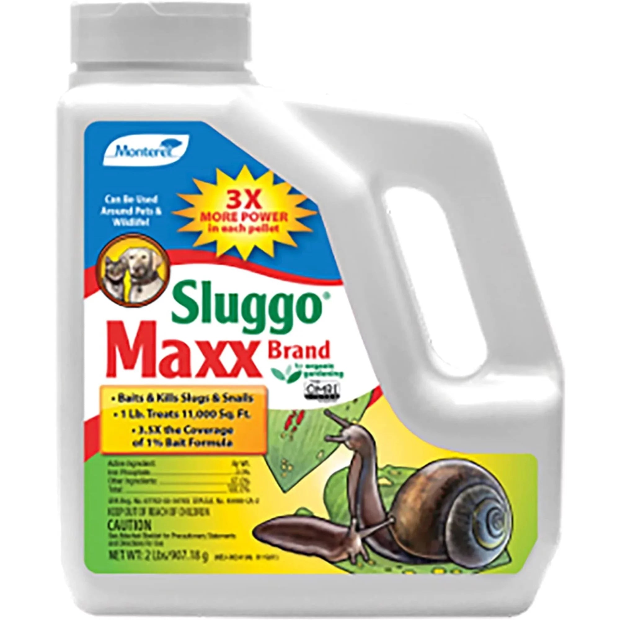 Slug Iron Sluggo Snail Phosphate Insecticide, Monterey Killer Pounds Maxx Bait, 3% 2 &