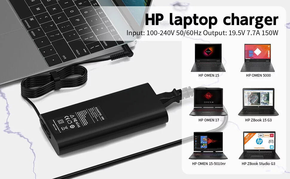 G4 Charger G6 Power 15 G5 Zbook G3 Adapter HP Supply notebook AC 150W JLLOM for 4.5*3mm