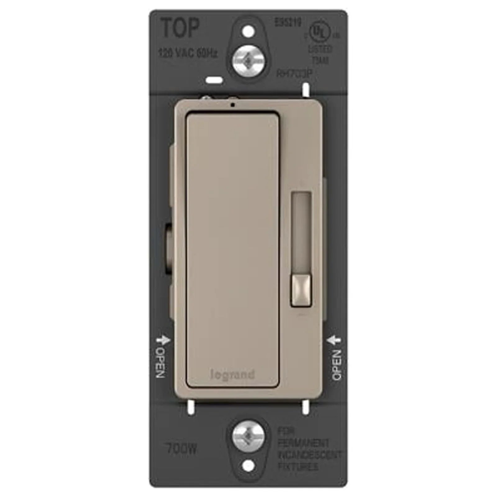 Plastic Gang PASS - Radiant Plate 2 Screwless Nickel RWP262NICC6 & Legrand SEYMOUR Wall