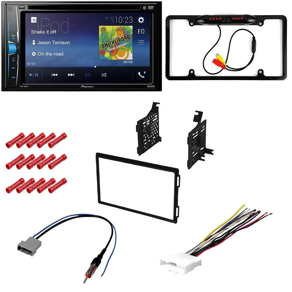 Frontier Camera, Touchscreen, Bundle - for Kit DVD Double Mounting Backup Stereo Din Installation Dash Bluetooth and Pioneer Car 2009-2013 with / Multimedia Kit KIT2587