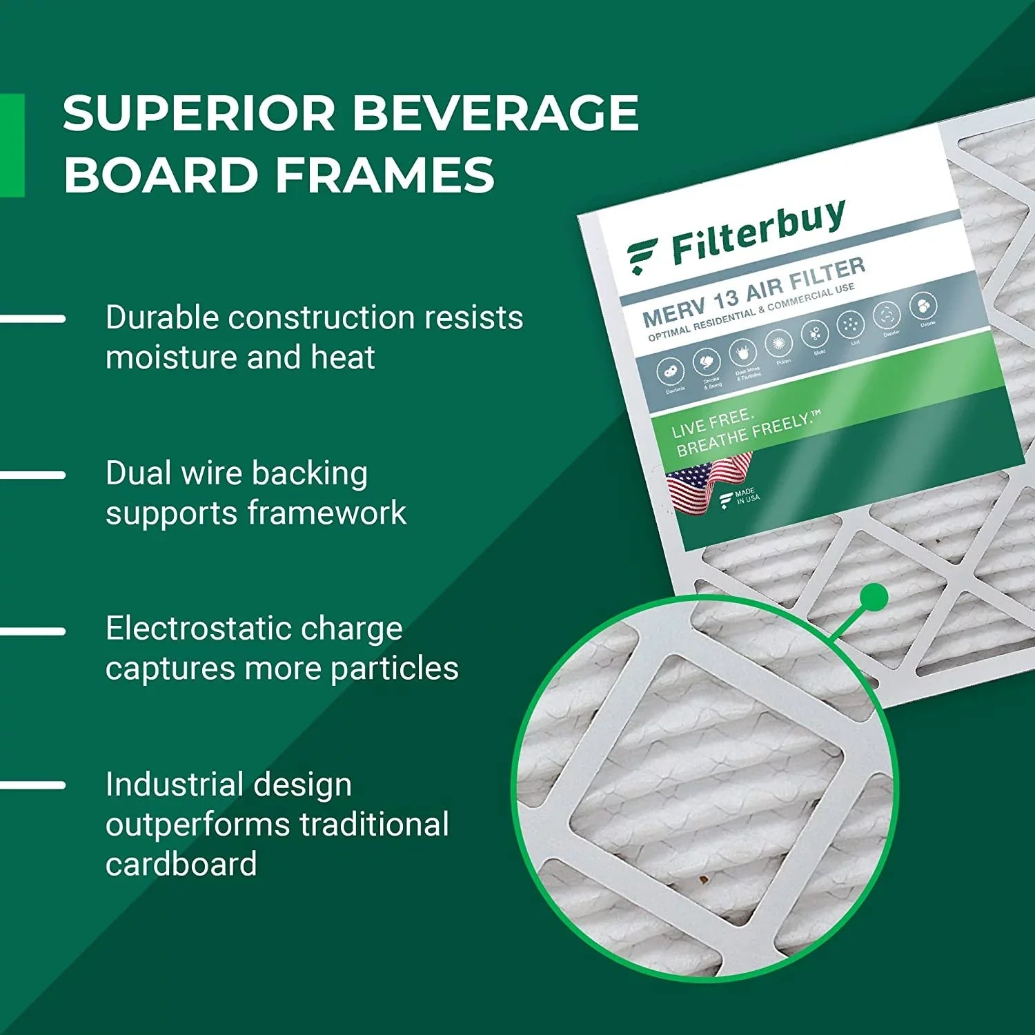 Pleated 18x20x1 Filterbuy Furnace Air 13 Filters (12-Pack) AC MERV HVAC