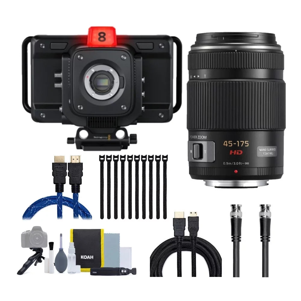 Blackmagic Pro Lens 4K with Studio 45-175mm Design Bundle Camera