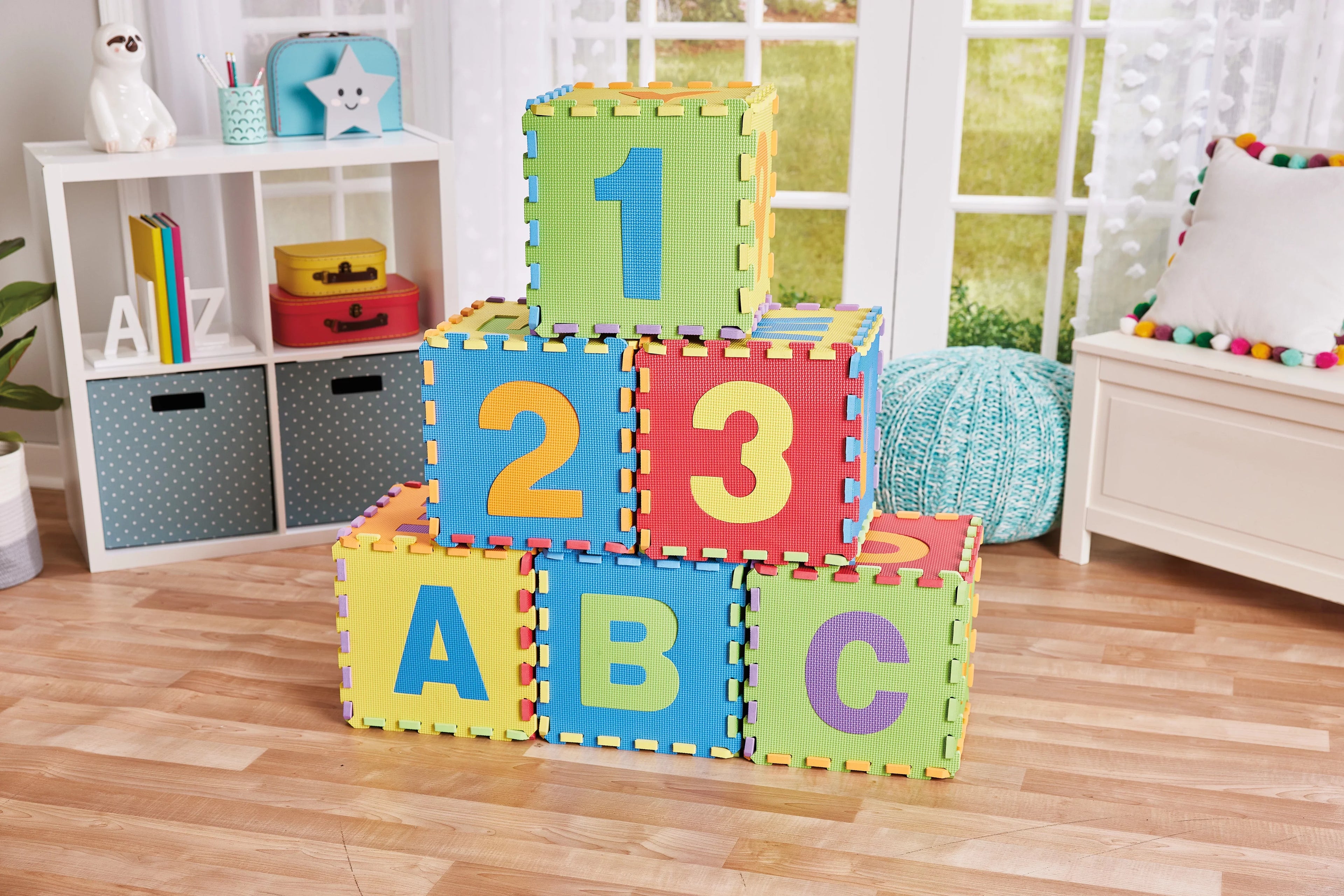 Playmat for Toddler with 12m+ Kidoozie Puzzle 123 & Foam Playmat, ABC Storage or Ages Bag Preschooler,