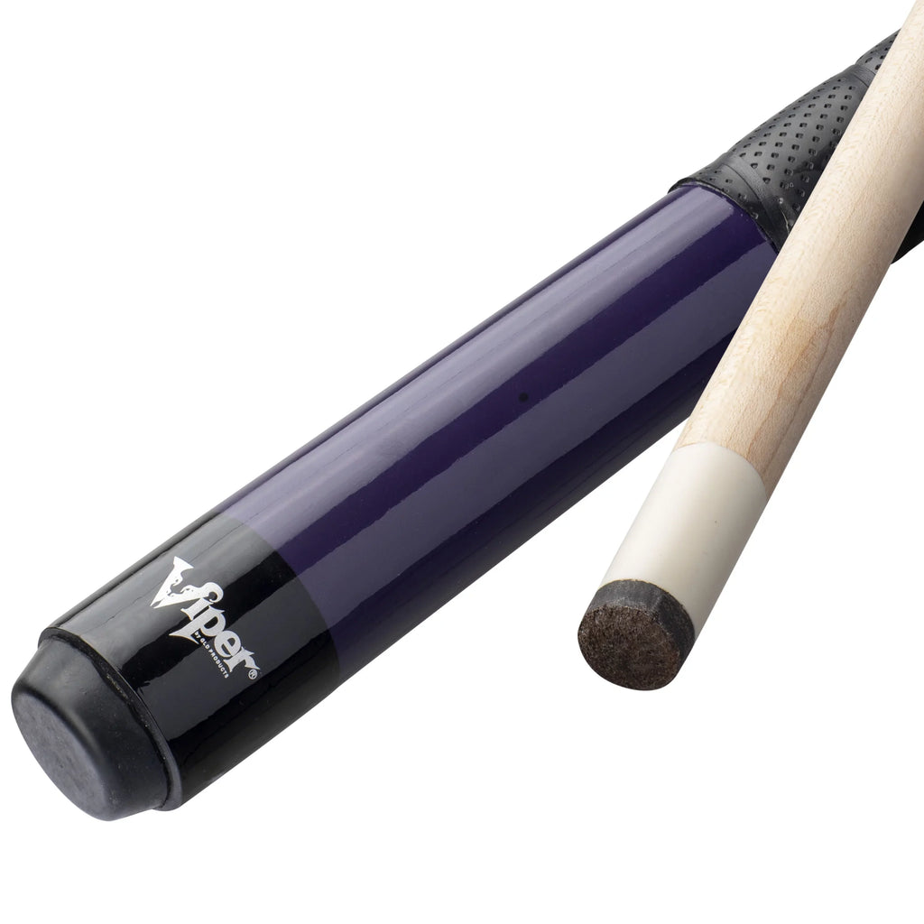 Sure 2 Piece, Grip Cue, Billiard/Pool Purple, Ounce 19 Pro 58" Viper