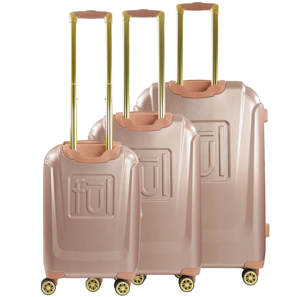 Inch, 25 Gold with Disney 3 Suitcase Rolling Minnie 21, Rose Hardshell Molded and Piece Wheels, 29 Mouse Set, Luggage