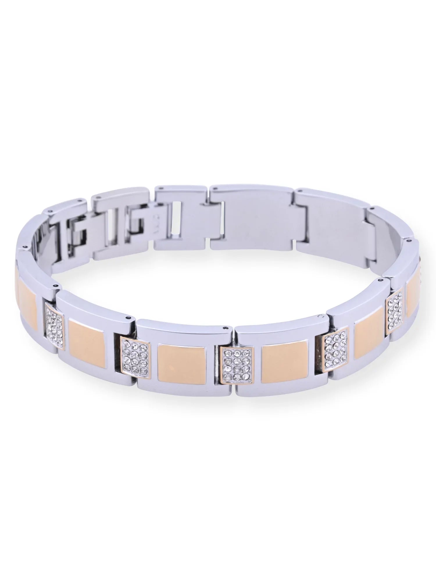 and Gold Bracelet (FG180015ST) Adult Watch Alloy Stones and Silver Elgin Male with Set in Case and